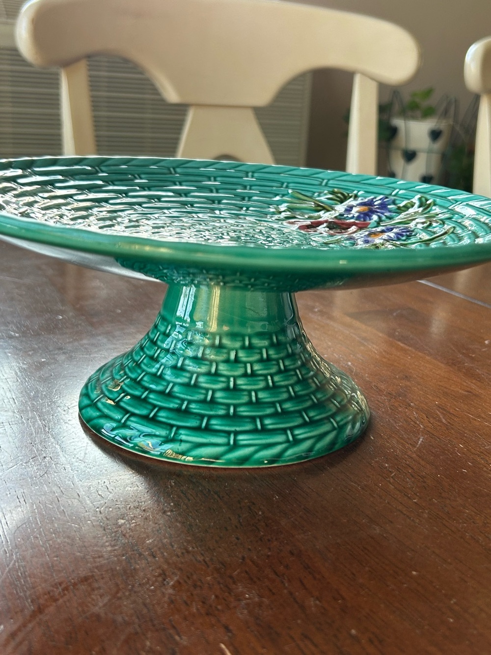 Vintage 1950s SMF Schramberg Majolica Pedestal Cake Stand – Germany - Picture 7 of 12